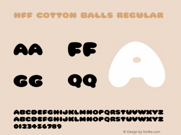 HFF Cotton Balls 1.0 | ©2017 Have Fun with Fonts | Free for personal, private and non-commercial use | fontfun@gmail.com图片样张