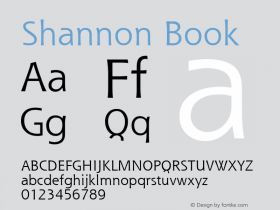 Shannon Book Version 1.0 Font Sample