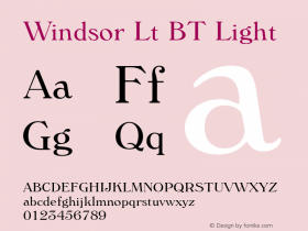 Windsor Lt BT Light mfgpctt-v1.52 Monday, January 25, 1993 2:41:09 pm (EST) Font Sample