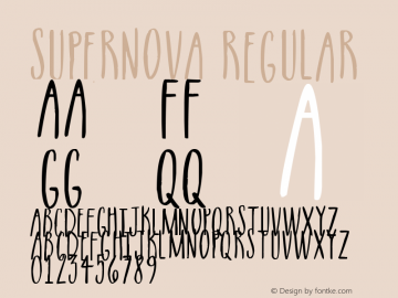 Supernova Version 1.00 February 18, 2014, initial release图片样张