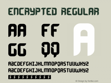 Encrypted Regular Version 1.0 Font Sample