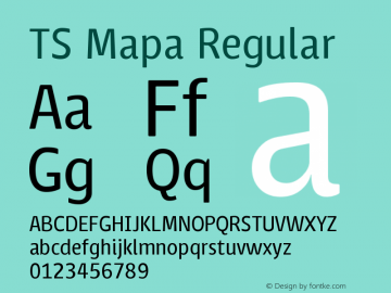 TSMapa-Regular Version 001.001图片样张