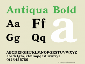 Antiqua Bold Converted from t:\ANT75___.BF1 by ALLTYPE图片样张