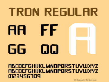 tron Version 1.000;PS 001.001;hotconv 1.0.56 Font Sample