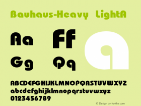 Bauhaus-Heavy LightA 1.0 Tue Nov 16 22:31:54 1993 Font Sample