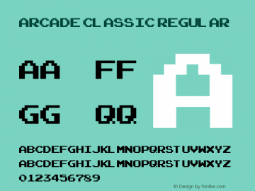 Arcade Classic 2.0 Font Sample