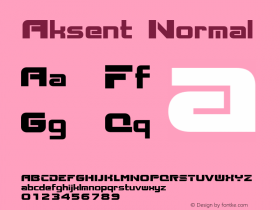 Aksent Normal 1.0 Mon Aug 03 16:27:58 1992图片样张