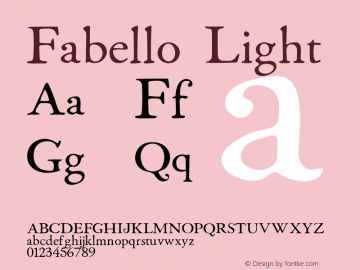 Fabello Light Version 1.001;Fontself Maker 1.1.1图片样张