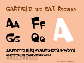 GARFIELD the CAT Version 1.007  © SpideRaYsfoNtS. All rights reserved.图片样张