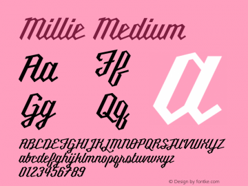 Millie Medium Version 5.005;PS 005.005;hotconv 1.0.70;makeotf.lib2.5.58329 Font Sample