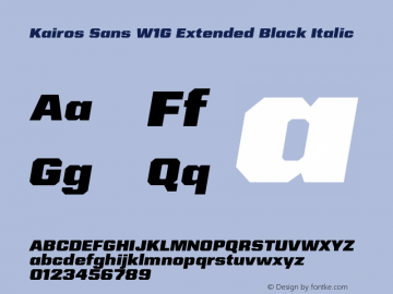 KairosSansW1G-ExtBlackIt Version 1.00图片样张