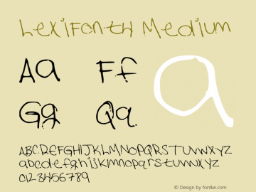 LexiFont4 Version 001.000 Font Sample