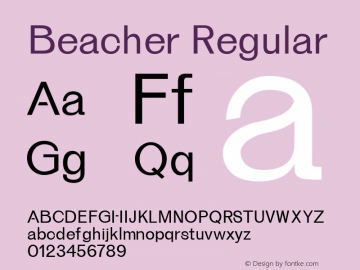 Beacher Regular Version 1.0 Font Sample