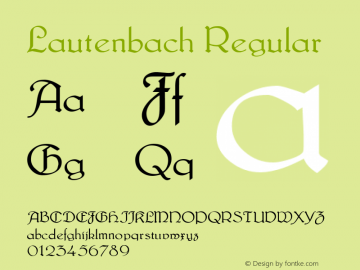 Lautenbach Normal 001.000 Font Sample