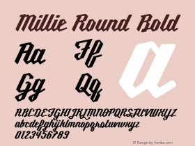 Millie Round Bold Version 5.005;PS 005.005;hotconv 1.0.70;makeotf.lib2.5.58329 Font Sample