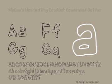 NipCen's Handwriting CondOut Version 1.05图片样张