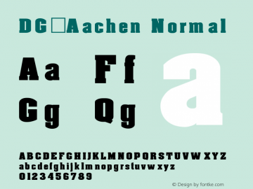 DG_Aachen Normal 1.0 Thu Jun 17 19:44:37 1993 Font Sample