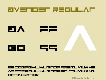 Avenger 001.000 Font Sample