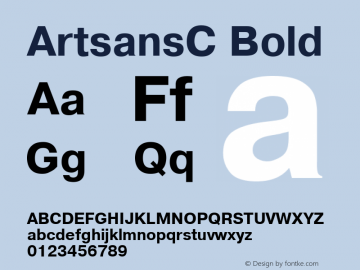 ArtsansC Bold 1.100.000 Font Sample