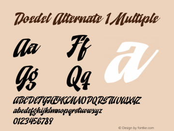 Doedel-Alternate1Multiple Version 1.000 Font Sample
