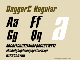 DaggerC OTF 1.0;PS 001.000;Core 116;AOCW 1.0 161 Font Sample