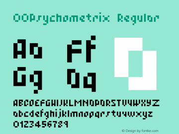 00Psychometrix 1.00 Font Sample