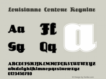 Louisianne Contour Black 1.0 Font Sample