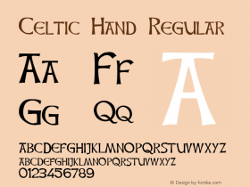 Celtic Hand 1.0 Font Sample