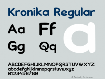 Kronika 1.0 Font Sample