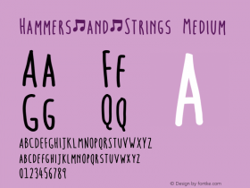 Hammers.and.Strings Version 1.0 Font Sample