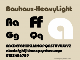 Bauhaus Heavy Light 001.000 Font Sample