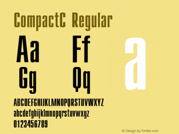 CompactC OTF 1.0;PS 001.000;Core 116;AOCW 1.0 161图片样张