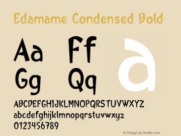 Edamame-CondensedBold Version 1.500图片样张