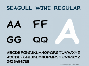 Seagull Wine Version 001.000 Font Sample