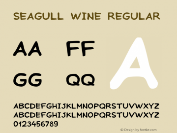 Seagull Wine Version 001.000 Font Sample