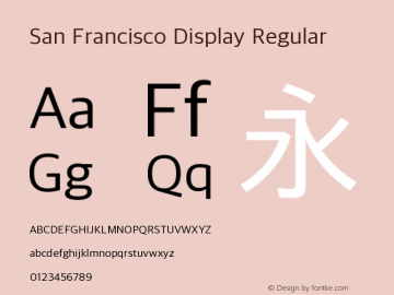 SanFranciscoDisplay Version 1.00 July 5, 2017, initial release Font Sample