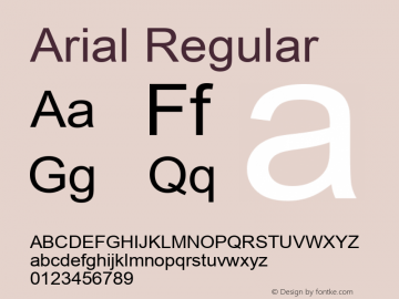 Arial Version 3.11 Font Sample