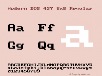 Modern DOS 437 8x8 2017.05.01 Font Sample