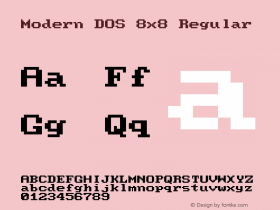 Modern DOS 8x8 2017.05.01 Font Sample