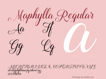 Maphylla 1.000 Font Sample