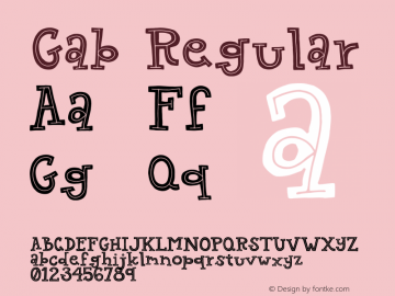 Gab Regular 1.000 Font Sample