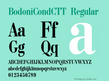 BodoniCondCTT Regular 1.000.000图片样张