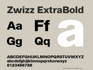 Zwizz ExtraBold Version 1.0图片样张