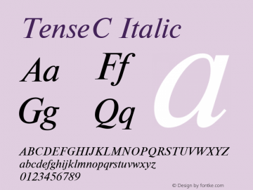 TenseC Italic 1.100.000图片样张