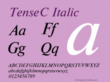 TenseC Italic 1.100.000图片样张