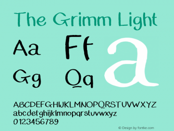 The Grimm Light Version 001.000 Font Sample