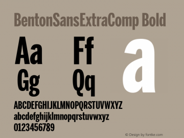 BentonSansExtraComp-Bold 001.000图片样张