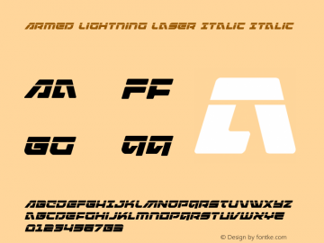Armed Lightning Laser Italic Version 1.0; 2017图片样张