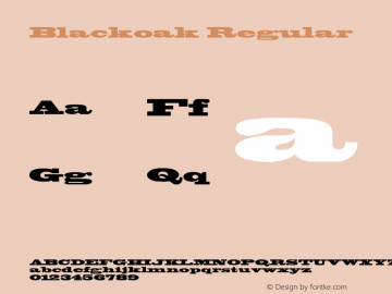 Blackoak 001.001 Font Sample