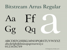 ArrusBT-Roman 2.0-1.0 Font Sample